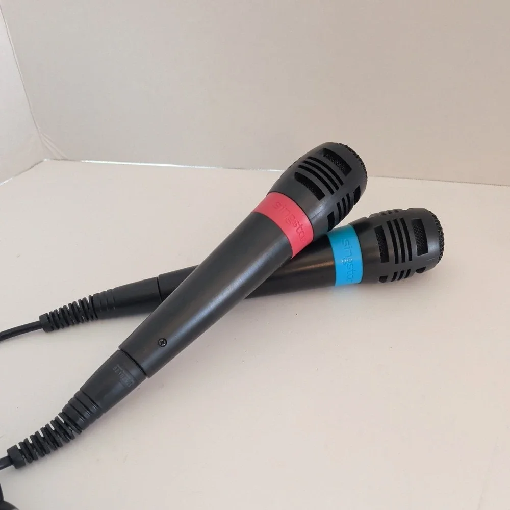 Sony SingStar Wired Microphones Red and Blue Pair for PlayStation PS2 PS3 PS4